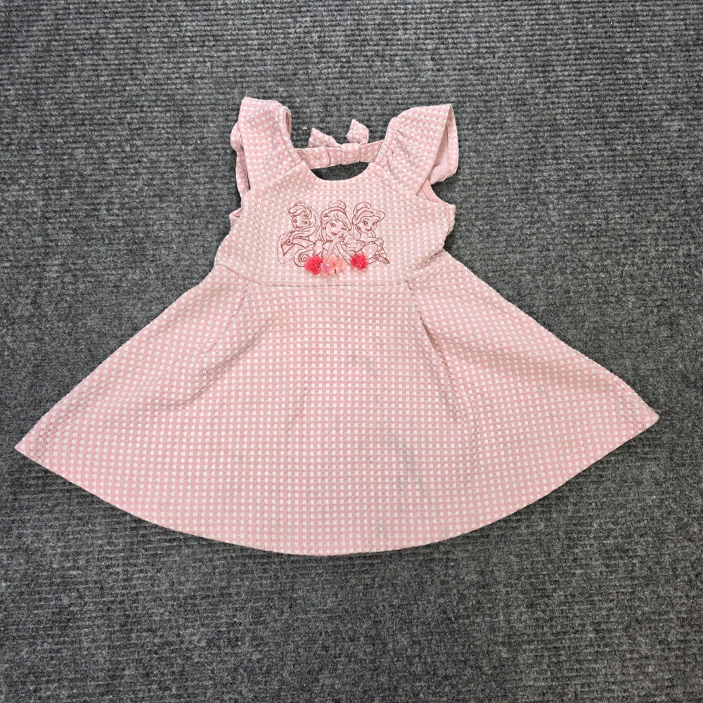 Disney Princess Ariel Belle Cinderella Dress Girl's Size 3T Pink White Gingham